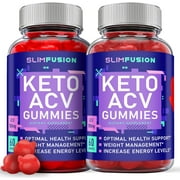2 Pack Slim Fusion Keto ACV Gummies - Apple Cider Vinegar Supplement for Weight Loss - Energy & Focus Boosting Dietary Supplements for Weight Management & Metabolism - Fat Burn - 120 Gummies