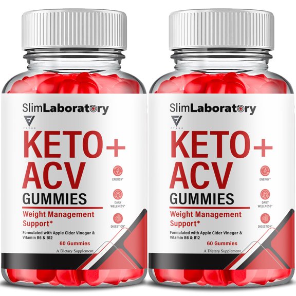 (2 Pack) Slim Laboratory Keto ACV, SlimLaboratory Weight Support (120 Gummies)