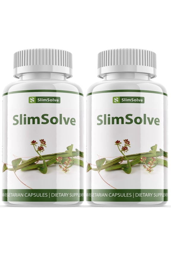 (2 Pack) Slim Solve - Keto Weight Loss Formula - Energy & Focus Boosting Dietary Supplements for Weight Management & Metabolism - Advanced Fat Burn Raspberry Ketones Pills - 120 Capsules