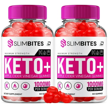 (2 Pack) SlimBites ACV Gummies - SlimBites Apple Cider Vinegar Gummy Supplement for Energy - SlimBites Keto Gummies Dietary Supplement (120 Gummies)