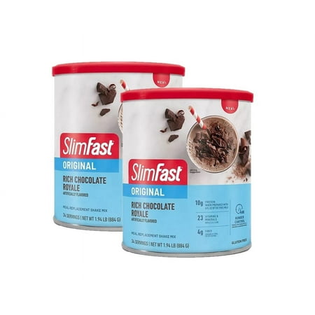 2 Pack| SlimFast Original Chocolate Royale Shake Mix (31.18oz.)