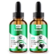 2 Pack Slimmerine Drops, All Natural Liquid Supplement to Achieve Body Goals, Maximum Strength Formula for Energy and Overall Health, Slimm Rine Droppers, Official Gotas Reviews 120 Servings