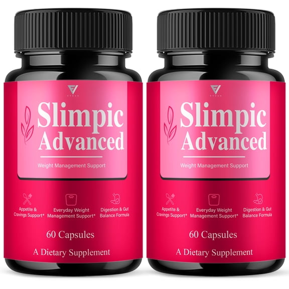 (2 Pack) Slimpic Advanced Capsules, Slimpic Premium Wellness Support Supplement (120 Capsules)