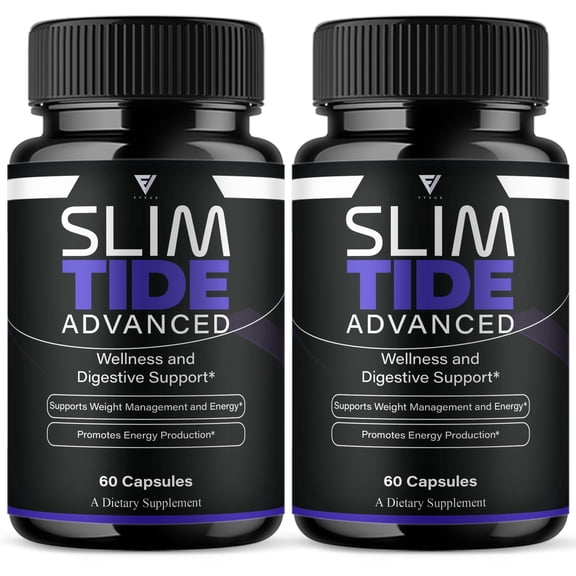 (2 Pack) Slimtide Advanced Health Mangement Capsules, Slim Tide (120 Capsules)