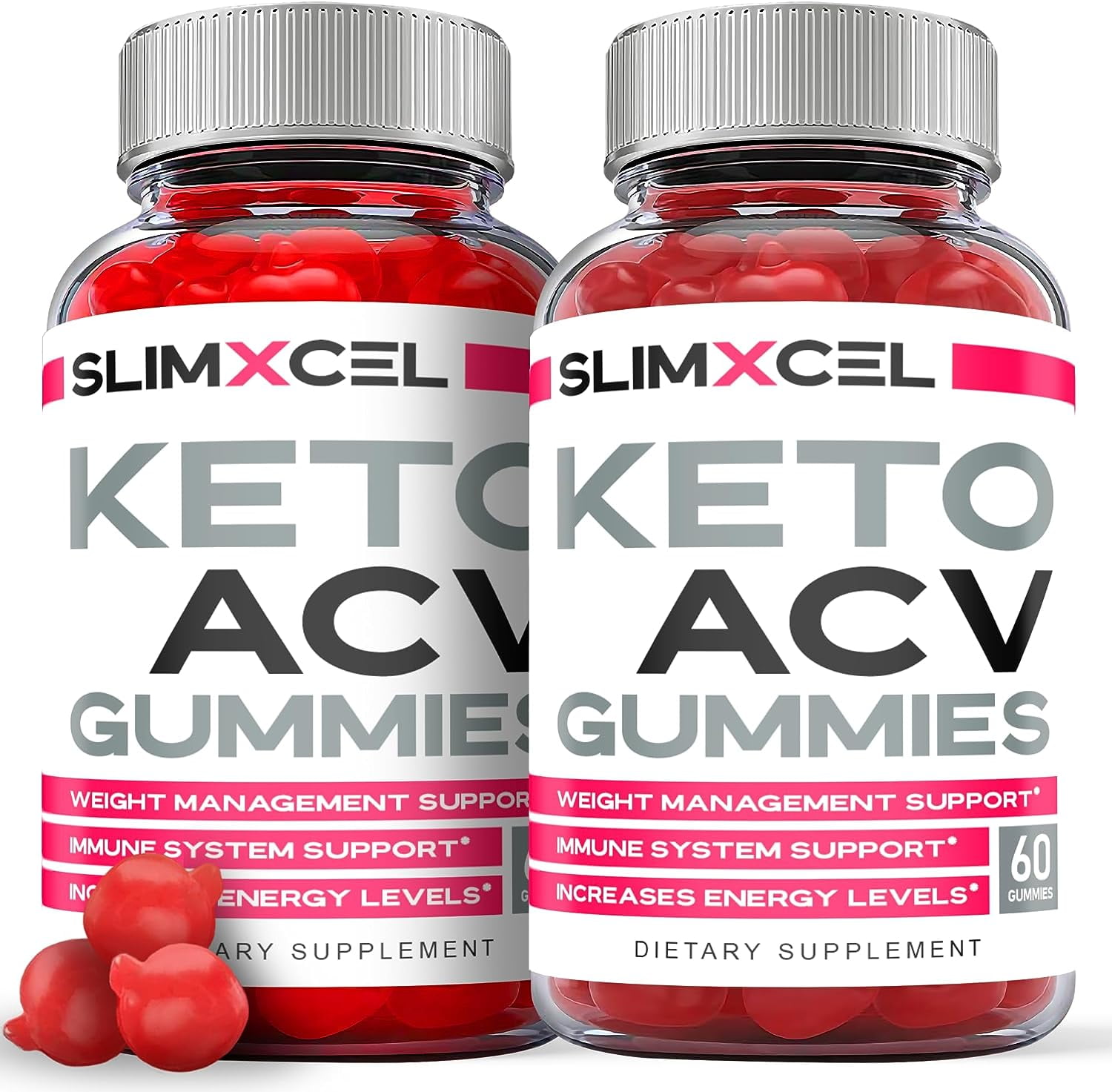 (2 Pack) Slimxcel Keto ACV Gummies Apple Cider Vinegar Supplement for Weight Loss Energy