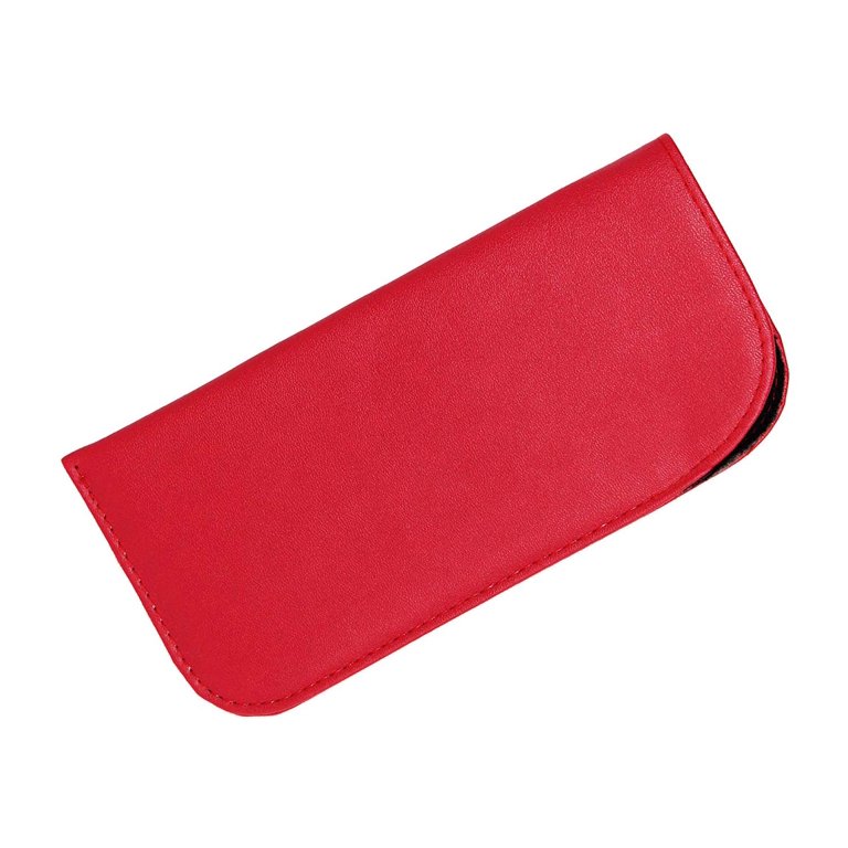 Slim Faux Leather Eyeglass Case Slip-In Design 2 Pack Pouch for Glasses Calabria Slim Faux Leather Eyeglass Case Soft Slip-In Design  main image 4