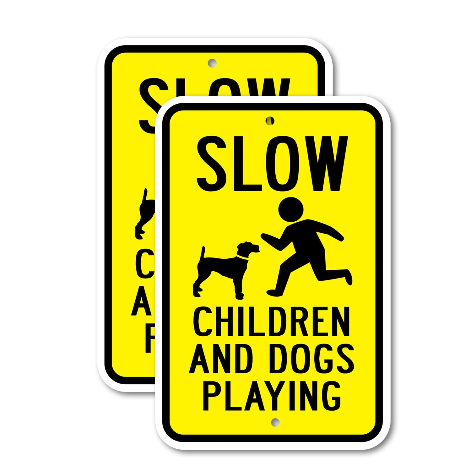 Slow Down, Children, Dogs, & 1 Grumpy Old Man Humorous Safety Road Sign To Make Drivers Alert And Extra Careful Perfect For Driveways Outdoor & Indoor Sign 8 X 12 Inch Yard