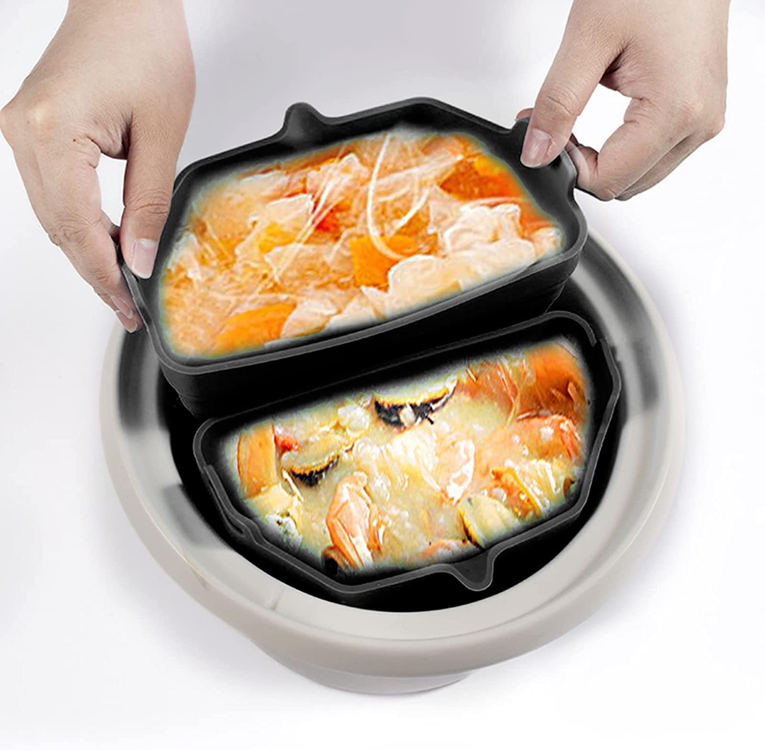 2 Pack Slow Cooker Liners, Food Grade Silicone, Reusable Silicone Slow