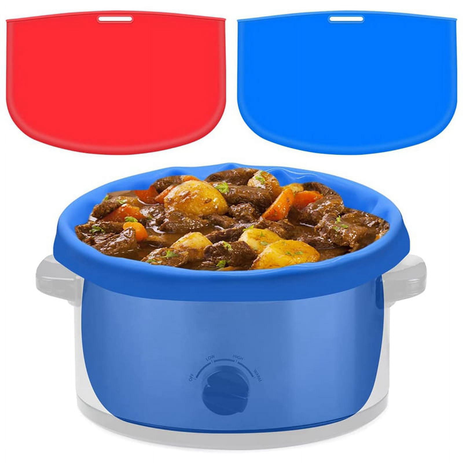 2 Pack Slow Cooker Liners Reusable Cooker Divider, Silicone Cooking