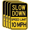 thumbnail image 1 of (2 Pack) Slow Down Speed Limit 5 MPH Sign, Slow Down Sign, 16" x 12" Engineer Grade Reflective Sheeting, Rust Free Aluminum, Weather Resistant, Waterproof, Fade Resistant, 2 Pre-drilled Holes, 1 of 5