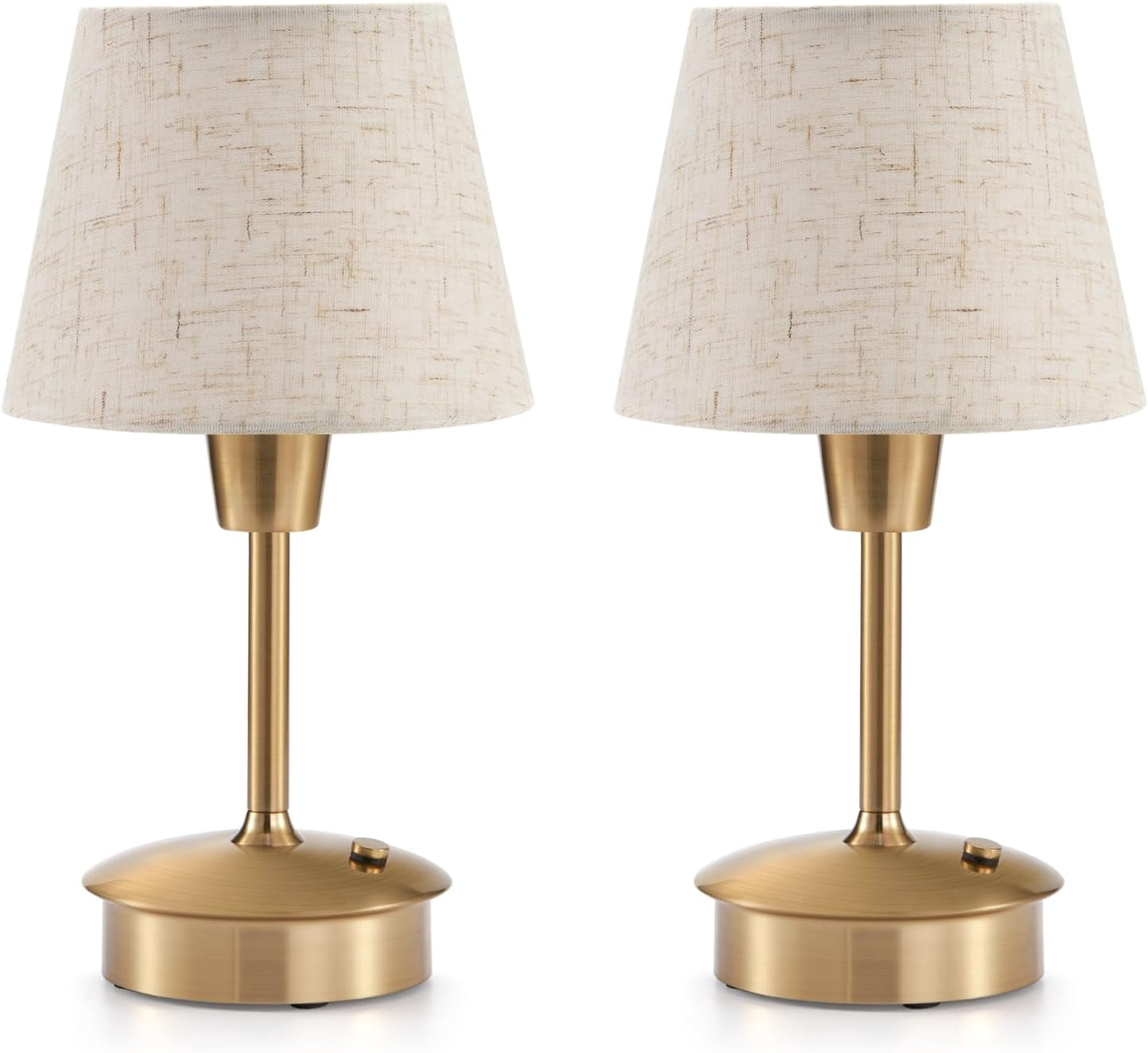 HARPER LIVING Cordless Table Lamp, 5200mAh Battery Operated Desk Light Modern Led Rechargeable Lamp With Dimmer Switch Gold~5060449878320 06c Mp