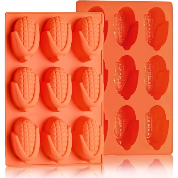 2 Pack Small Corn Stick Bread Pan, Silicone Corn Cob Bread Molds Mini Cake Pans