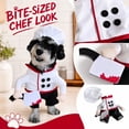 thumbnail image 1 of 2 Pack, Small Dog Halloween, Chef Outfit with Hat, Halloween for Dogs and Cats, Fun Dress Up Clothes for Halloween Party, White, 8 Inch, 1 Piece, 1 of 6