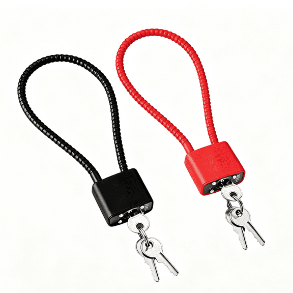 2 Pack Small Locks,Padlocks with Same Keys,Flexible Steel Rope Lock with Long Shackle for Luggage Suitcase Gate Gym Locker Backpack, Bag, Bicycle
