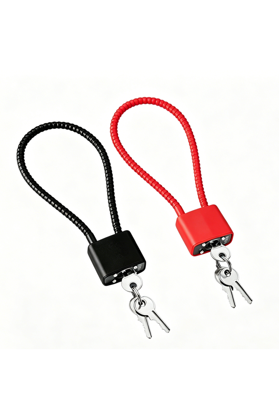 2 Pack Small Locks,Padlocks with Same Keys,Flexible Steel Rope Lock with Long Shackle for Luggage Suitcase Gate Gym Locker Backpack, Bag, Bicycle