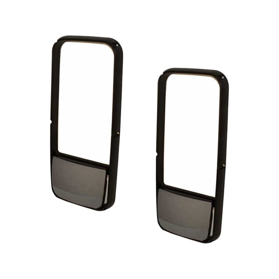 2 Pk Heavy Duty LH/RH Mirror Bezel w/Spot For KW T170 2008-2022, T370 2008-2023 - Door Mirror Housing Replaces M015399, KW D8030E, SR59-6117-16, SR59611716,