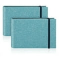 thumbnail image 1 of 2 Pack Small Photo Albums, 6x4 Slip in Photo Albums 200 Photos Mini Flip Photo Book Album Portable Cover Memory Blue, 1 of 7