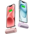 2Pack Small Portable Charger for iPhone 3500mAh, Bling Compact Mini