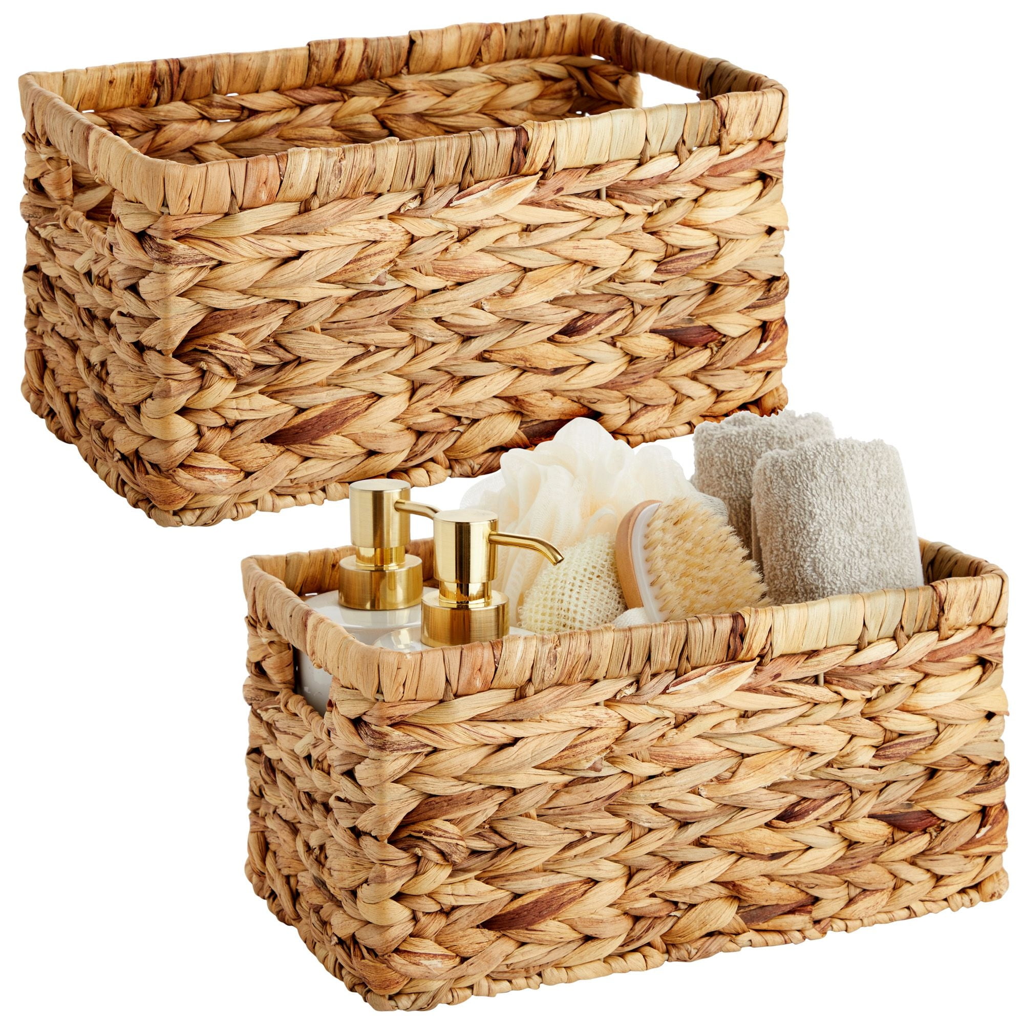 Brown Small Decorative Basket Bathroom Basket Organizer for Home Décor  Wicker