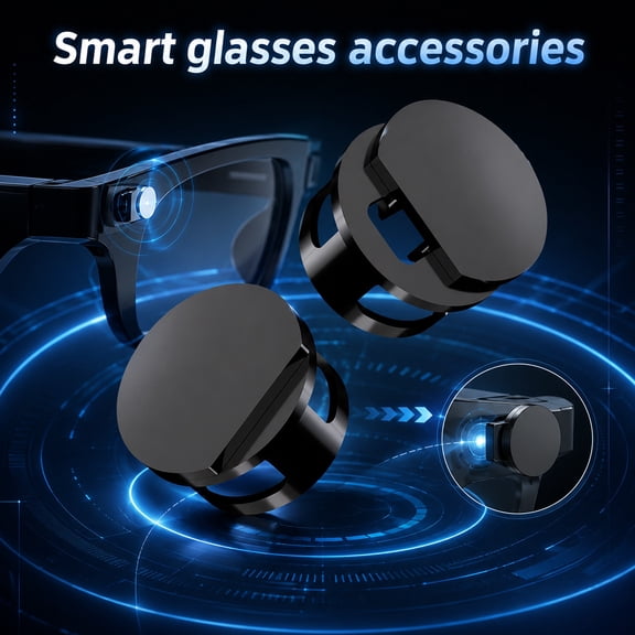 2 Pack Smart Glasses LED Blocker – Black Flash Cover Compatible with Eyewear, Glare Privacy Shield