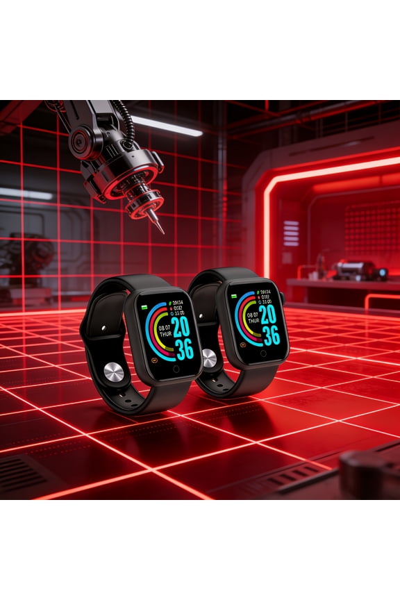 2-Pack Smartwatch Set: Call/Message, Fitness Tracker, Large Touchscreen, Multi-Faces, iPhone/Android Compatible