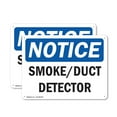 thumbnail image 1 of (2 Pack) Smoke Duct Detector OSHA Notice Sign 24 Inch X 18 Inch Plastic Sign, Weather Resistant, UV Protected for Workplace, Business, and Construction Site, Made in the USA, 1 of 8