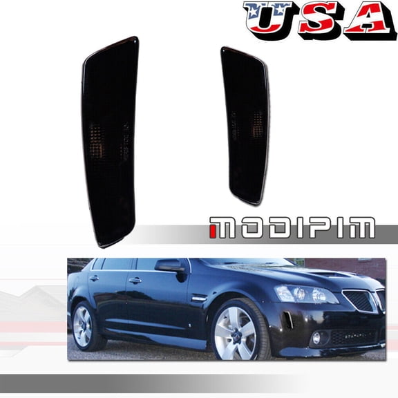 2-Pack Smoke Front Side Marker Indicator Housing for 2008 - 2009 Pontiac G8 -