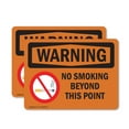 thumbnail image 1 of (2 Pack) No Smoking Beyond This Point OSHA Warning Sign 18 Inch X 12 Inch Vinyl Label Decal Sticker Weather Resistant, UV Protected for Workplace, Business, and Construction Site, Made, 1 of 7