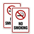 thumbnail image 1 of 2-Pack No Smoking Signs Metal 10''x7'' Rust Free 40-Mil Aluminum UV Printed,Easy to Mount Weather Resistant Long Lasting Ink with Cigarette Logo, for Home/Business/Apartment Building, 1 of 5