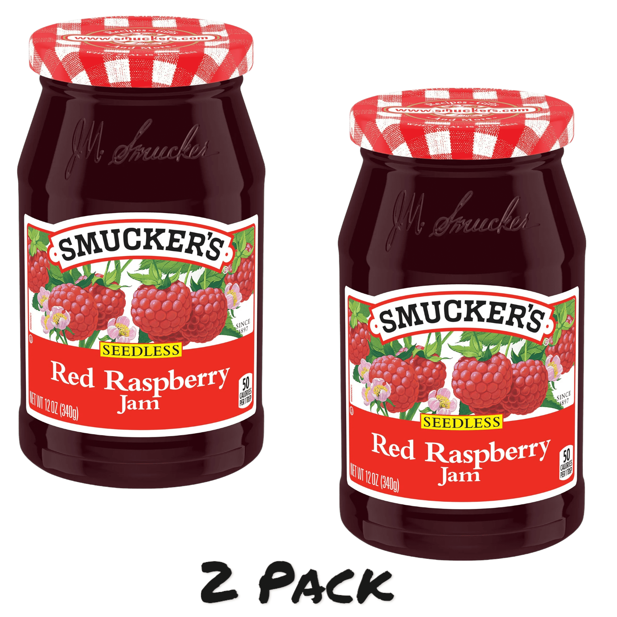 ( 2 Pack ) Smucker's Seedless Red Raspberry Jam, 12 Ounces
