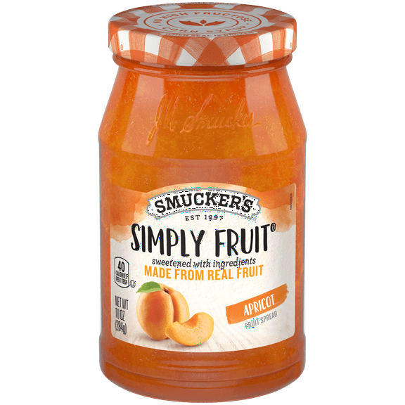 ( 2 Pack )Smucker's Simply Fruit Apricot Spread, 10 oz