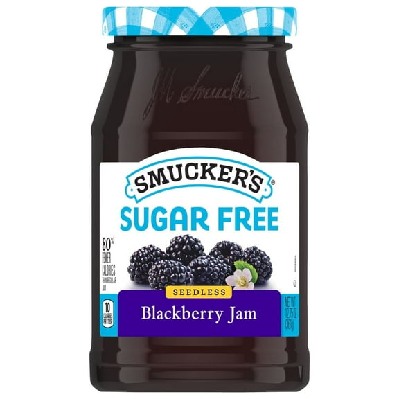2 pack Smucker's Sugar Free Seedless Blackberry Jam, 12.75 Ounces