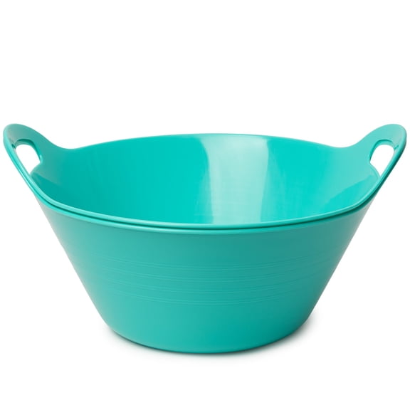 2 Pack Snack Bowls (4.9L Large), Plastic Serving Bowls for Party, Large Bowls with Handles for Kitchen, Fruit, Cereal, Candy, Salad and Chip, Microwave Safe