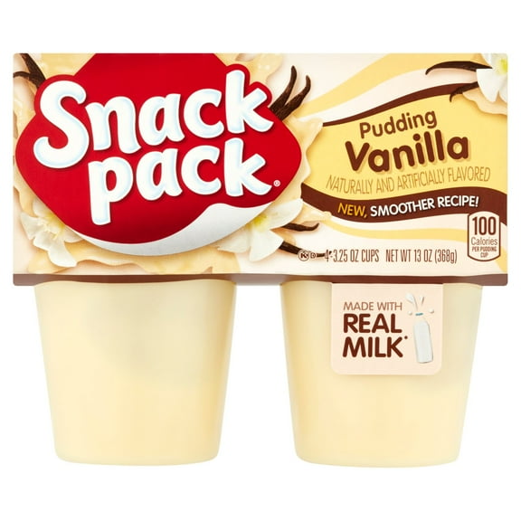 2 Pack - Snack Pack Pudding Vanilla 4 ct 13 oz Package May Vary