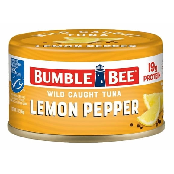 2-Pack Snackers - Lemon Pepper Tuna, 3 oz Easy Open Can - 19g Protein per Serving - Wild Caught Skipjack Chunk Light Tuna Pack - No Draining, Ready to Eat