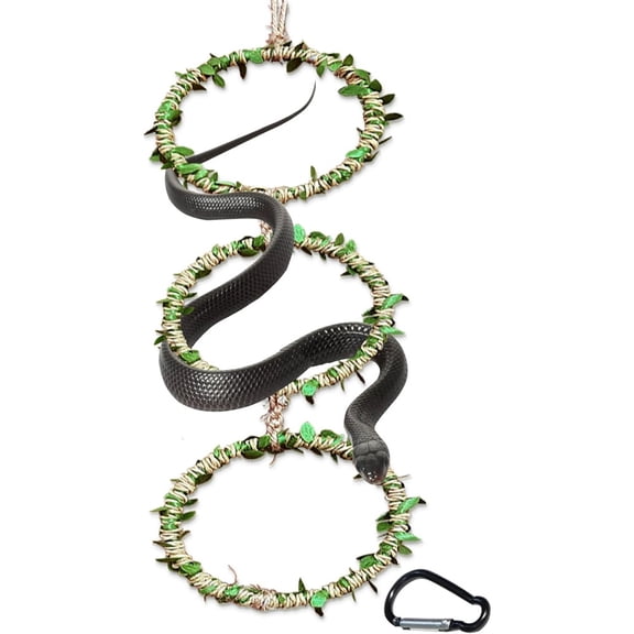 2 Pack Snake Climbing Rings for Ball Python & Corn Snake,Reptile Enrichment Toys for Snake,Ball Python Tank Decor,Reptile Tank Accessories for Bearded