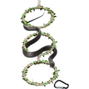 2 Pack Snake Climbing Rings for Ball Python & Corn Snake,Reptile Enrichment Toys for Snake,Ball Python Tank Decor,Reptile Tank Accessories for Bearded