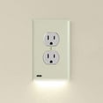 thumbnail image 1 of 2 Pack - SnapPower GuideLight 2 for Outlets [New Version - LED Light Bar] - Night Light - Electrical Outlet Wall Plate with LED Night Lights - Automatic On/Off Sensor - (Duplex, Ivory), 1 of 5