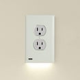 thumbnail image 1 of 2 Pack - SnapPower GuideLight 2 for Outlets [New Version - LED Light Bar] - Night Light - Electrical Outlet Wall Plate With LED Night Lights - Automatic On/Off Sensor - (Duplex, Light Almond), 1 of 5