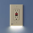 thumbnail image 1 of 2 Pack - SnapPower GuideLight 2 for Outlets [for GFCI Outlets Only] - Night Light - Electrical Outlet Wall Plate with LED Night Lights - Automatic On/Off Sensor - (GFCI, Ivory), 1 of 5