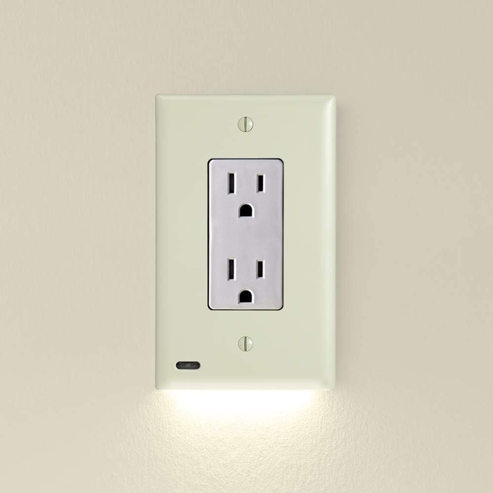 SnapPower GuideLight 2 LED Outlet Wall Plate Night Light with Auto On