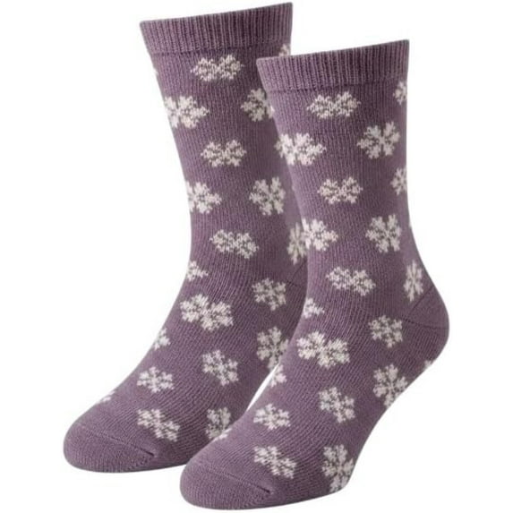 2 Pack Snow Design Women's Heated Sox Socks Thick Thermal Socks Keeps Feet Warmer Longer 2.3 TOG Heat Rating Size: 9-11..