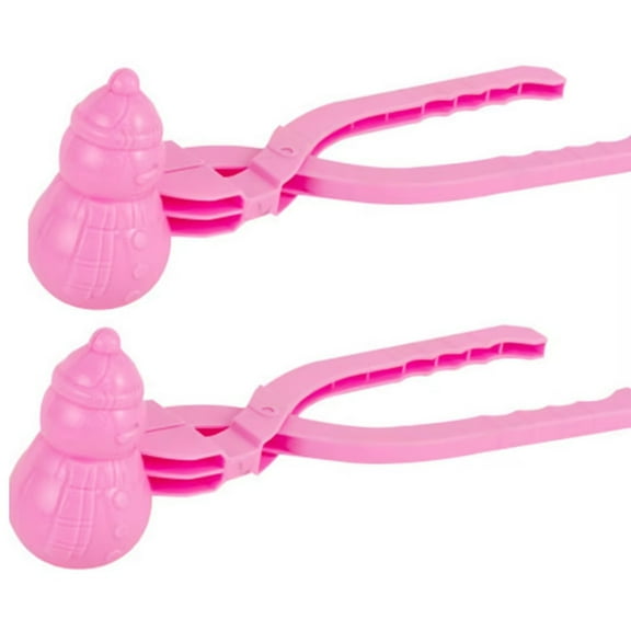 2 Pack Snowball Maker Snow Ball Toys Games with Handle for Outdoor Indoor Winter Snowball Tool Clip for Snow Ball Shapes Maker Fights Duck for Outdoor Snow Sand Molds