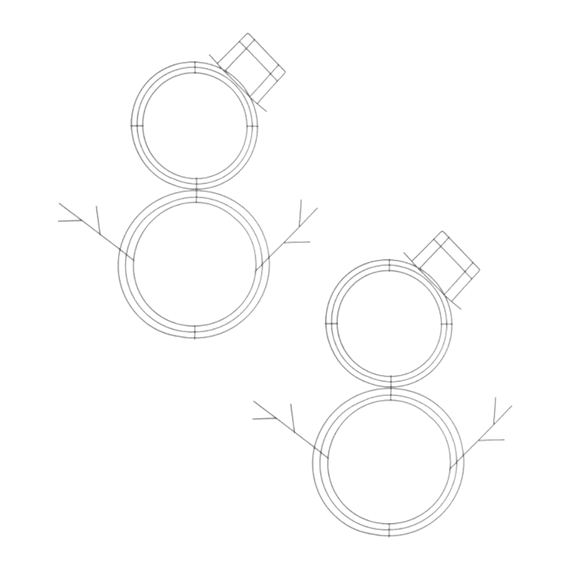 2 Pack Snowman Wire Wreath Form DIY Christmas Decoration Base Mesh Burlap Ribbon Tulle Holiday Craft Frame Home
