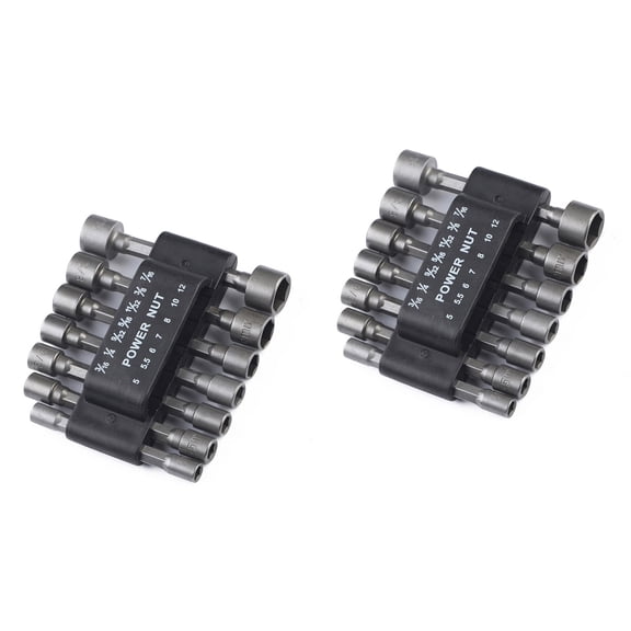 2 Pack Socket Set Imperial Impact Drill Driver Inner Hexagon Sleeve