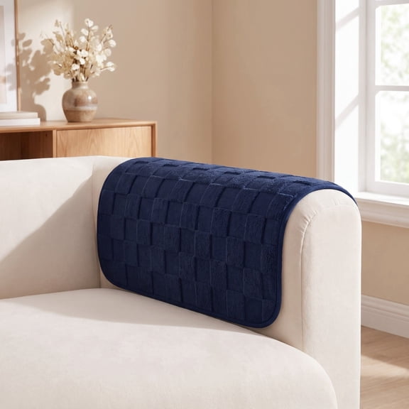2‑Pack Sofa Armrest Covers 20x20in, Cat Scratch Resistant Washable Couch Arm Chair Protector for Furniture Guard