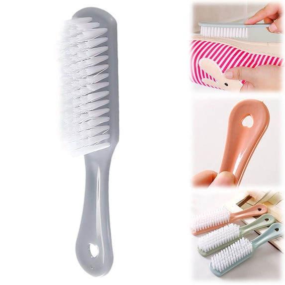 2 Pack Soft Bristle Cleaning Brush, Gentle Scrubber for Delicate Fabrics Furniture Car Interior, Dust Removal Hand Brush Light Blue