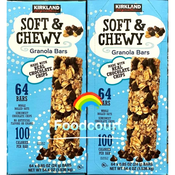 Soft & Chewy Granola Bars 64 bars 54.4 oz Each Pack(2 Packs)