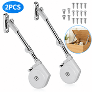 2 Pack Soft Close Adjustable Tension Hinges, Slow Down Silent Lift Up Flip Door Hinges for Wooden Box, Toy Box, Cedar Storage Chest, Trunk and Bench