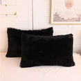 2 Pack Soft Fluffy Pillow Cases Shaggy Plush Pillow Shams Pillowcases Faux Pillow Covers Furry